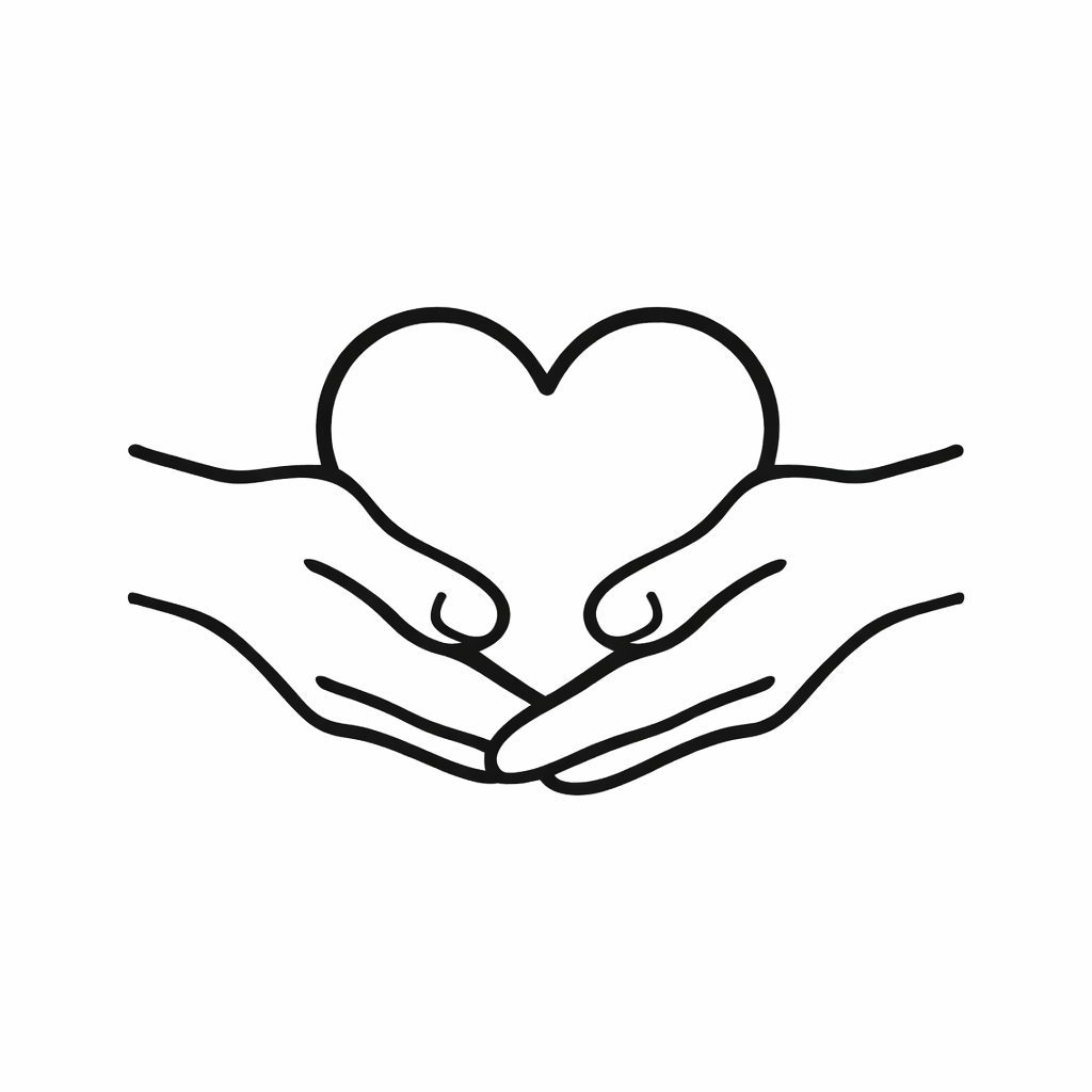 Two hands firmly grasping each other in a supportive handshake outdoors